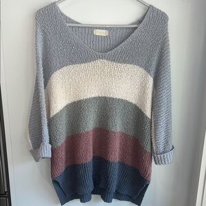 Altar’d State Color Block Lightweight Sweater